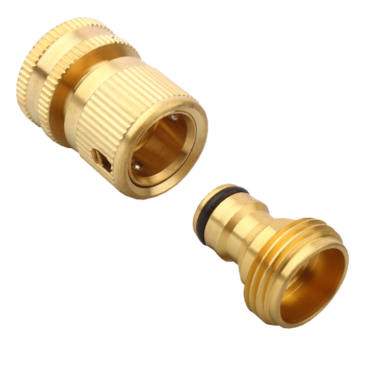 YOD Custom Brass Garden Pipe Coupling Hose Quick Connector with Male Thread for Outdoor Plumbing Watering Irrigation Use