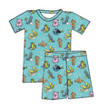 New 2026 Bamboo Fiber Short Sleeve Top and Pants Baby Boys Suit Boys Summer Cute Cartoon Short Sleeved Shorts Clothes Set