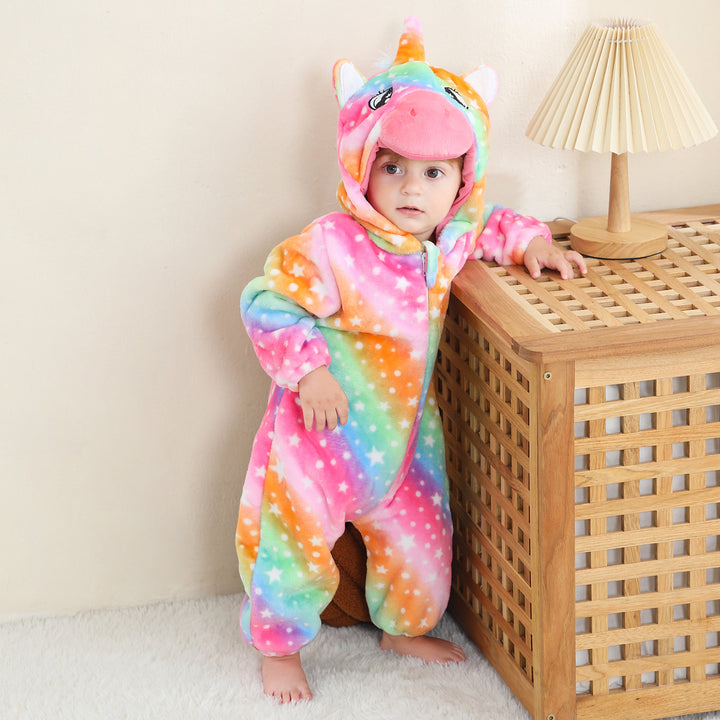 MICHLEY Hotsale Kids Rompers Girls Animal Baby Jumpsuits Zipper Clothes Winter Boy Costume Newborn Baby Romper Clothes