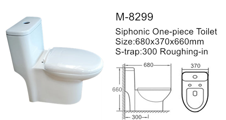 Hot Sell Western Siphonic One Piece Toilet Ceramic One-piece Siphon Flush Toilet