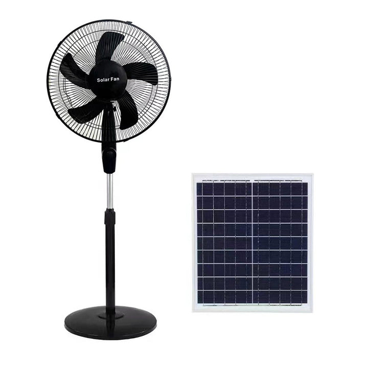 High Quality New Outdoor Home Rechargeable Floor Standing 16Inch Solar Fans for Home 18 Inch Solar