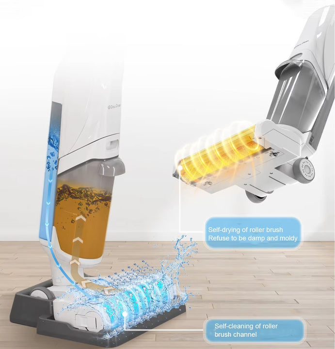 3-min Fast Drying Newest Generations Cordless Wireless Handheld Wet and Dry Vacuum Cleaner for Home Tile Floor