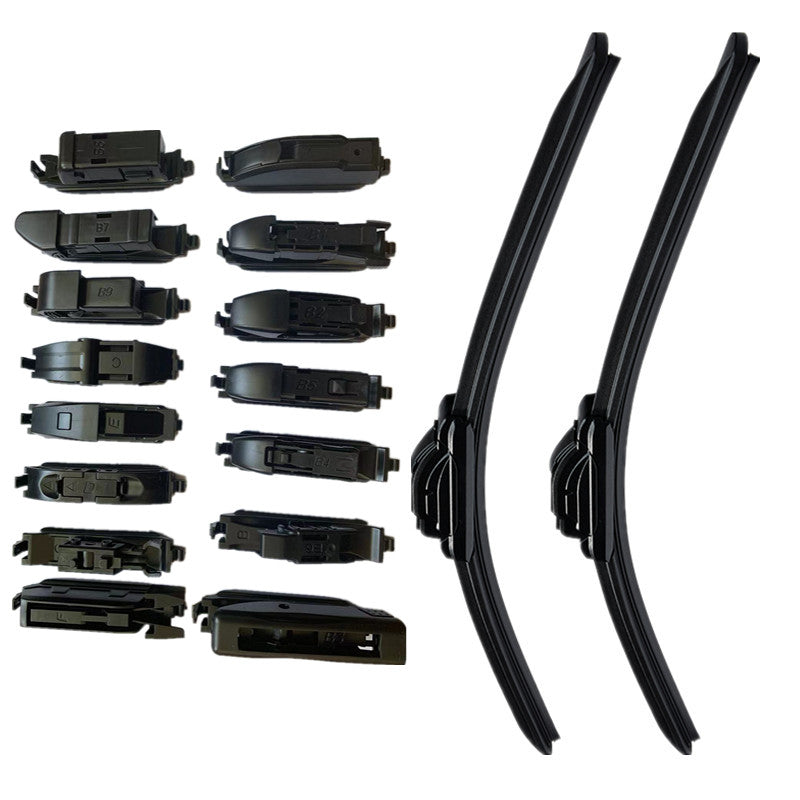 auto car soft screen frameless glass rear cleaning windshield wipers blade silicon arm universal