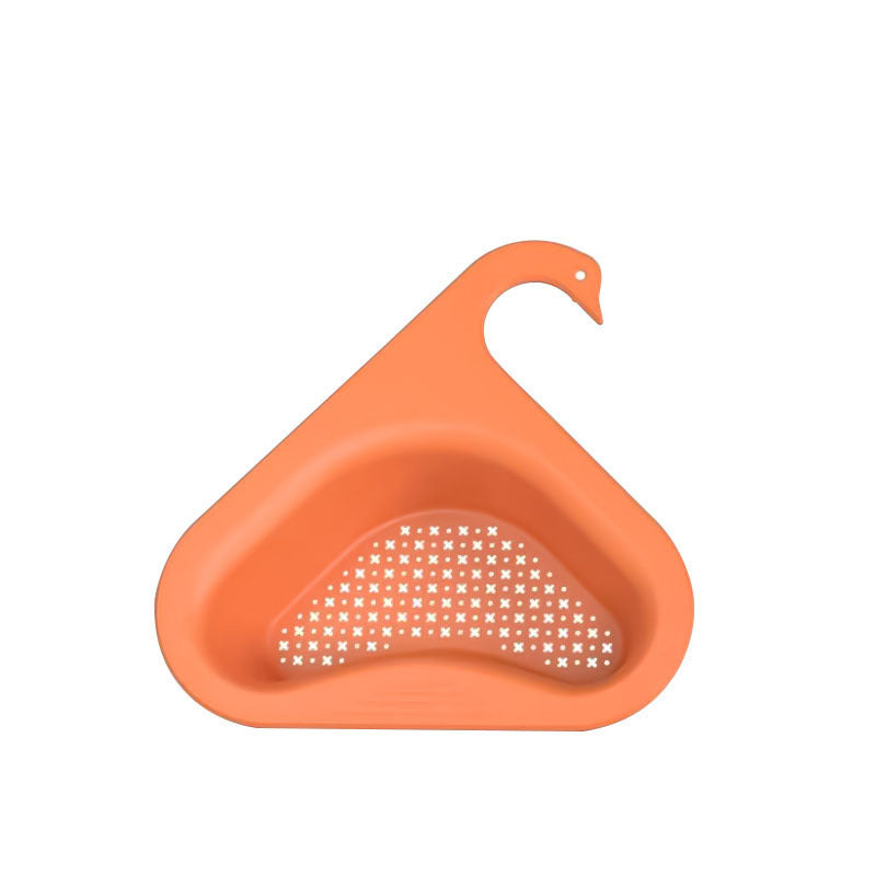KangBang Swan Drain Strainer Basket 4 Pack Plastic Kitchen Sink Garbage Disposal Stopper Sink Drain Strainer Basket