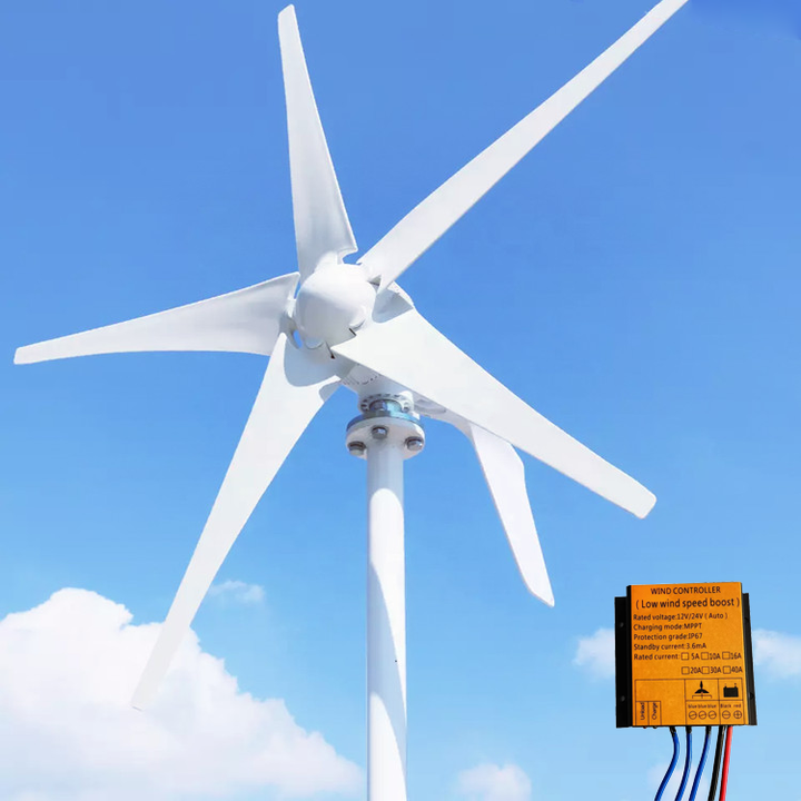 Elege 1kw Mini AC Axis Home Power Generator Controller Low Speed 1000w Wind Turbine Fan for Home Windmill Use