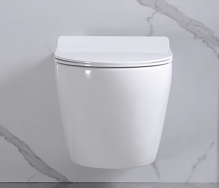 Modern Design Wall Hung Toilet with Concealed Tank and Round Bowl Practical Hanging Toilets