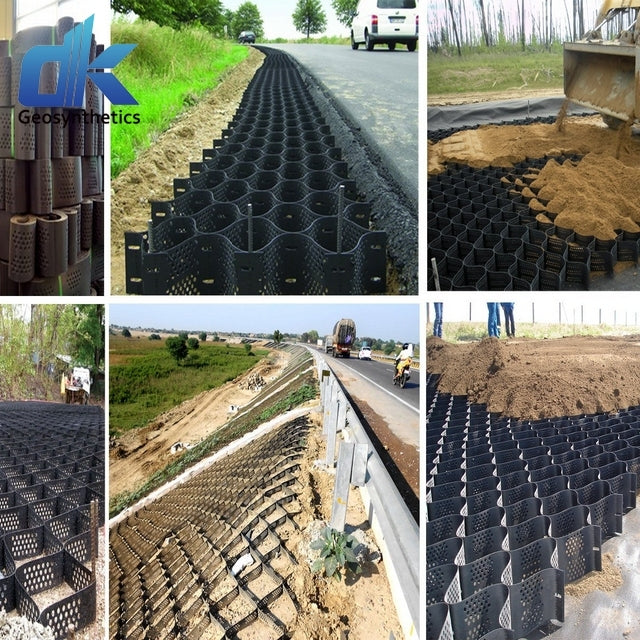 Plastic Gravel Stabilizer Geocell, Driveway Interlocking Pavers Geocell, Geocell Retaining Green Wall