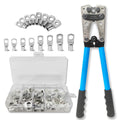 HX-50B Steel Fork Ring Terminal Crimper Plier Heavy Duty Wire Cable Lug Crimping Tool for Copper Ring Terminals