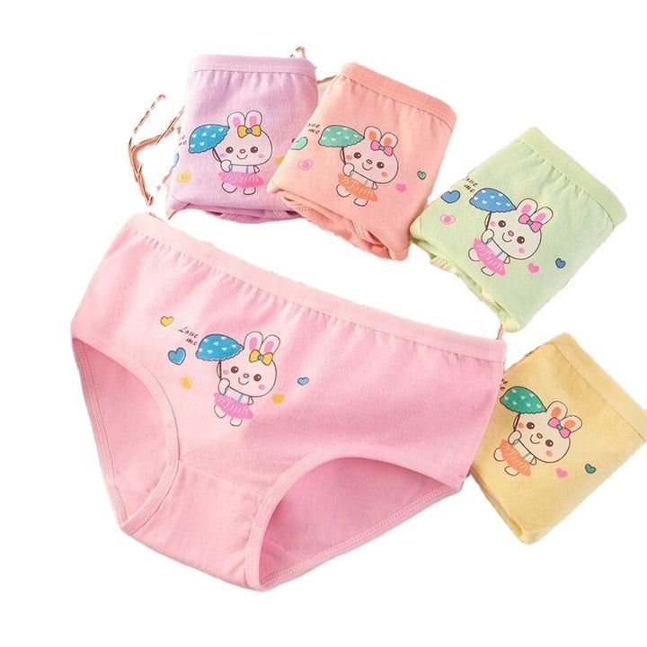 Factory Price Little Girl Panties Cartoon Print Cute Baby Underwear 100% Cotton