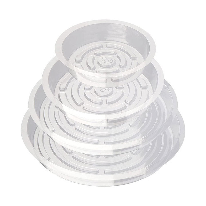 12 Inch Plant Saucer Durable Plastic Plant Drip Trays for Indoors Clear Plastic Flower Plant Pot Saucer Made of Thicker Stronger