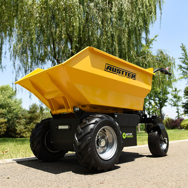 AUSTTER 500KG Hydraulic Site Small Truck Loader Mini Electric Power Wheel Barrow Dumper Wheelbarrow