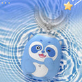 U-Shaped Automatic Electric Toothbrush IPX7 Micro USB Soft Cartoon Plastic Sonic 360 for Kids with Travel and Hotel Use