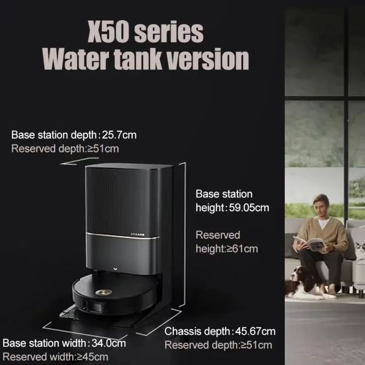 High Quality DREAME X50 Mopping Cleaning Robot Vacuum Cleaner Strong Suction Automatic Self Cleaning Dual Dry Wet Mopping Floor