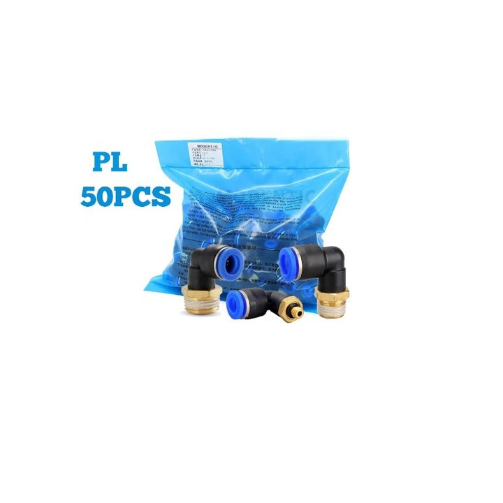 100 Pcs PL8-01 PL8-02 PL8-03Pneumatic Fittings Air Quick Connector