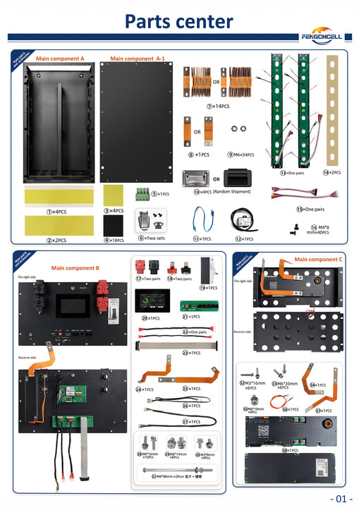 PL Stock 48V 51.2V Lifepo4 Battery Case Diy Battery Kits 10kwh 15kwh With BMS Solar Eneygy Storage 280ah 300ah Metal Box
