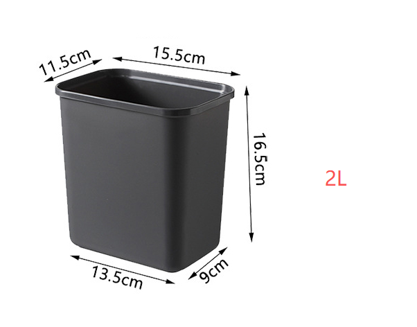 Environmentally Friendly Rectangular Small 2L 7L 11L Storage Bucket with No Lid Suitable for Hotel Rooms Desktop Trash Can