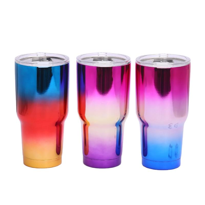 curving stainless steel tumblers double wall insulation coffee mugs curve wine cup with lid