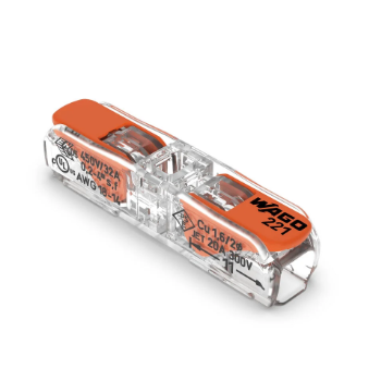 Original Brand New Quick Wire Connector 221-2411 IP67 Terminal Block 2 POS Clamp Cable Mount 32A for Lighting Application