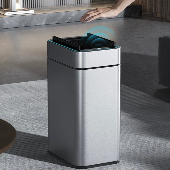 ELPHECO 15L-50L Smart Sensor Trash Can Stainless Steel Automatic Waste Bin for Indoor Household