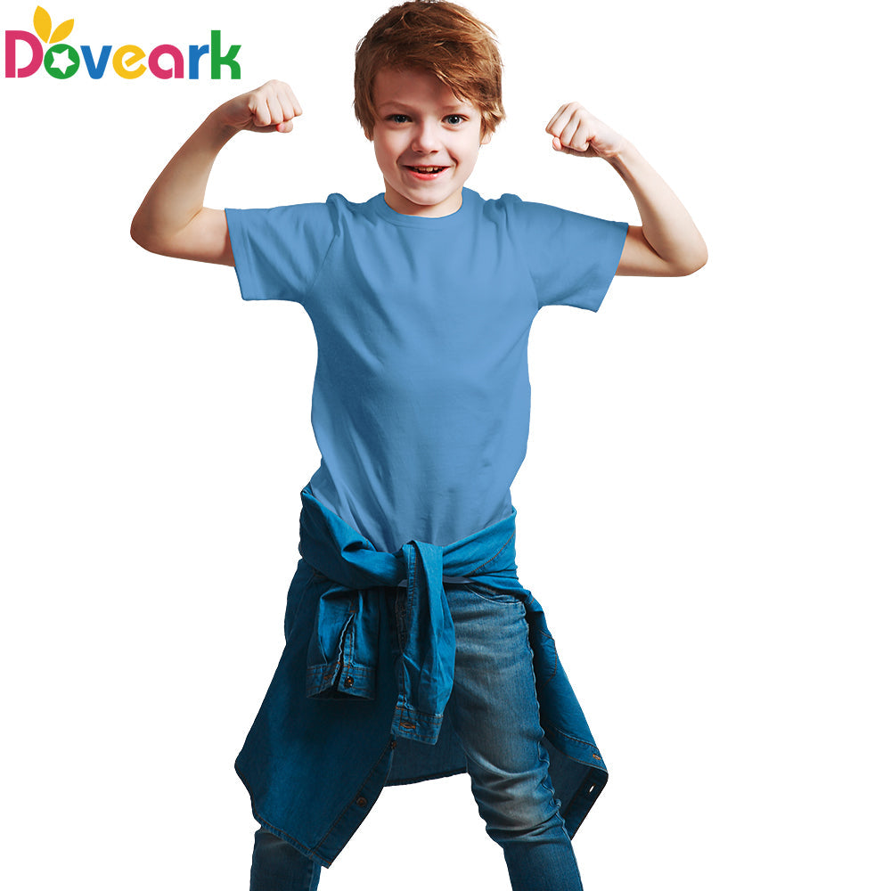 Custom Logo T-shirt Boy 100% Premium Cotton T-shirts Plain Tshirts Blank Baby Girl Kids Short Sleeve t shirt Boy Kids Tee
