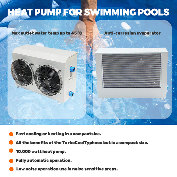 5Hp 7Hp 10Hp 15Hp 20Hp High Efficiency R32 Outdoor Pool Chiller Heat Pump for Swimming Pool Smart WiFi
