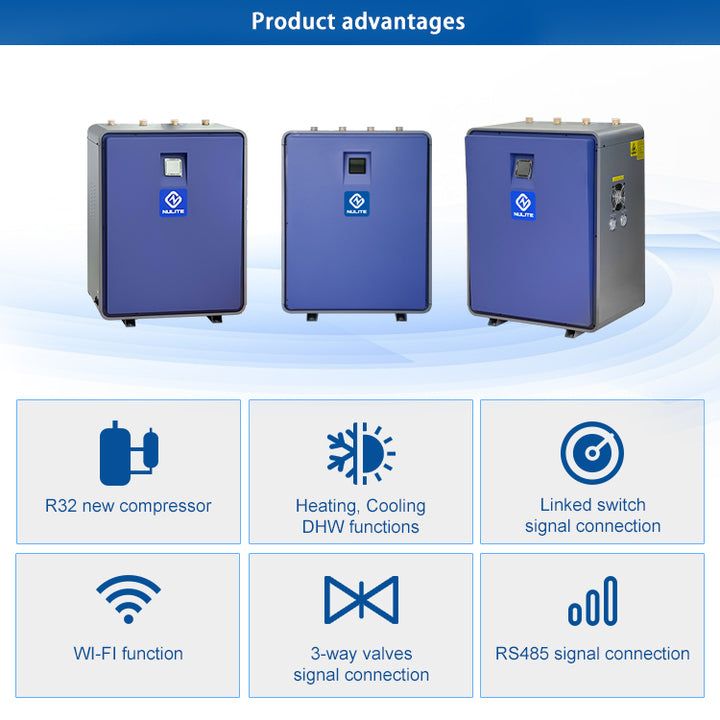 R32 10kw 20kw 30KW 40KW 140KW Inverter Ground Source Heating System Geothermal Heat Pump
