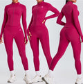 Custom Women Sportswear Gym Wear Yoga Outfit Set Fitness Jacket High Waist Sports Leggings 2 Pcs Woman Set Gym Fitness Set