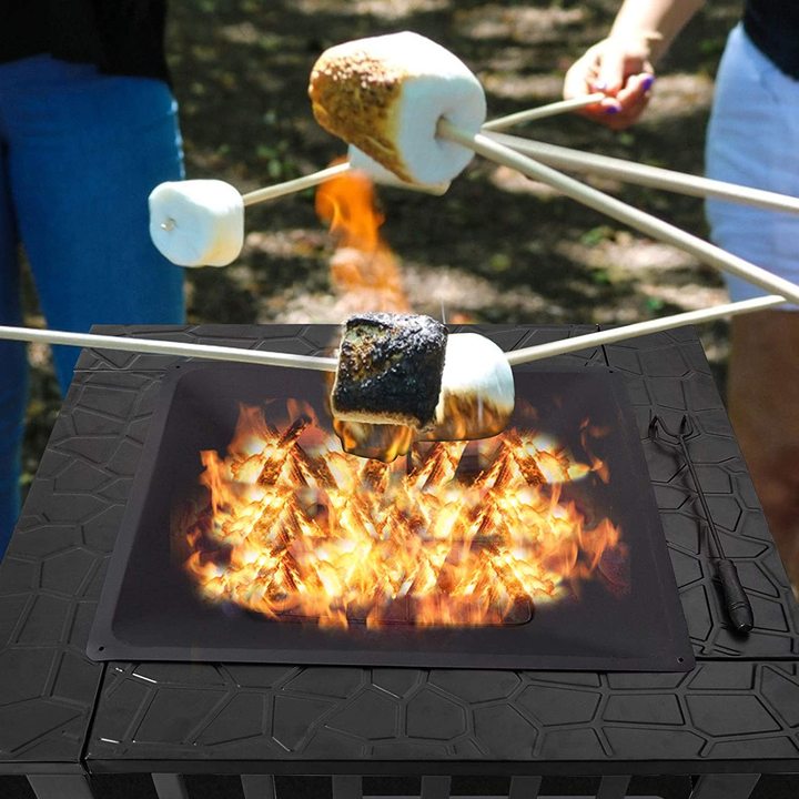Wood Burning Cast Iron Stove With Oven Camp Out Charcoal Grills in Backyard