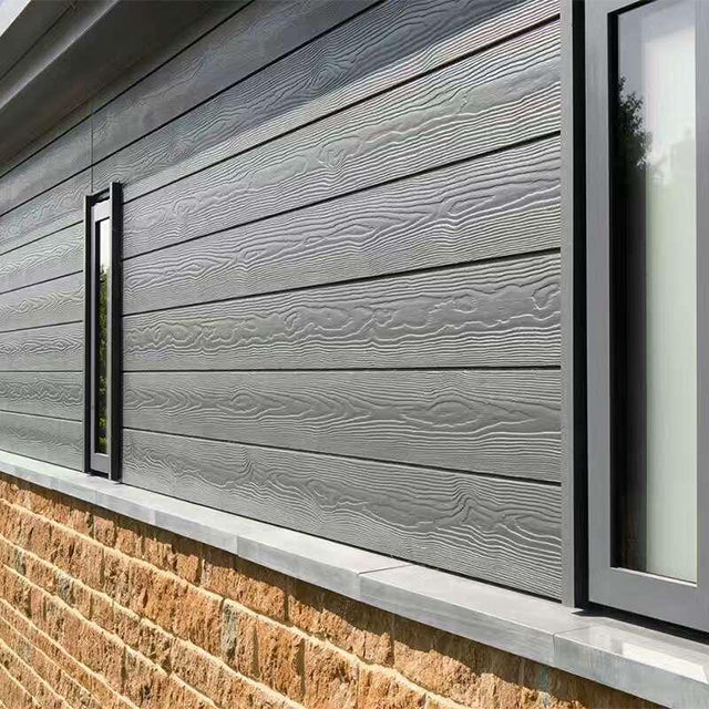 Colored Fiber Cement Board Wood Grain Panel Exterior Wall Philippines