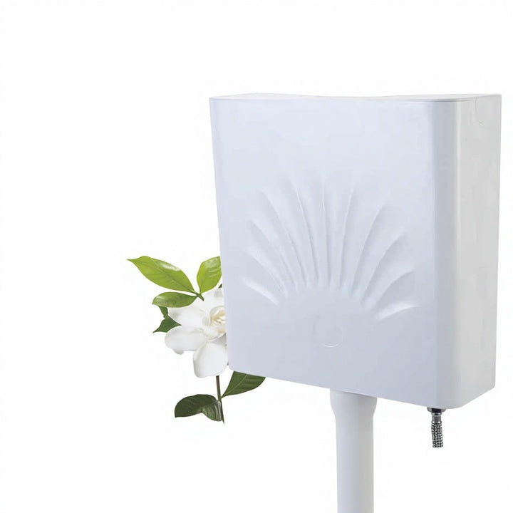 Modern Minimalism Square Plastic Floor Installation Hand-Pressed Squatting Toilet Water Tank with 3D Model Design