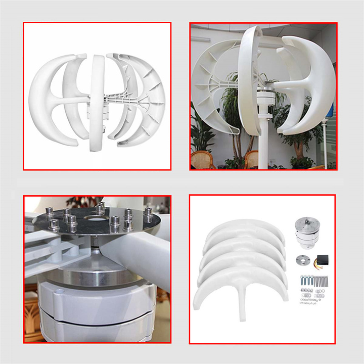 Elege Support Streetlight 12v Windmill Generator 1kw Off Grid Vertical Axis Wind Turbine With PWM Controller Wind Mill Generator