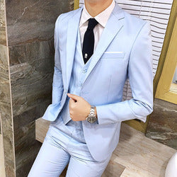 Men's casual suit Male groom coat men's suit men's suit three - piece setMen's evening dress