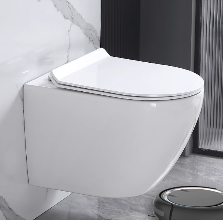 Modern Design Wall Hung Toilet with Concealed Tank and Round Bowl Practical Hanging Toilets