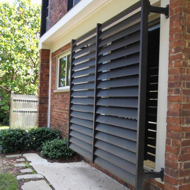 Solar Outdoor Garden Fence Panels Perforated Aluminium Guide External Door Aluminium Alloy Frame Solar Powered