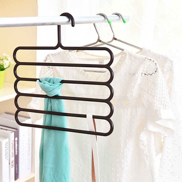 Trouser Rack Household Trouser Clip Wardrobe Hanger Hanging Towel Scarf Storage Multifunctional Magic Skirt Drying Multi-layer