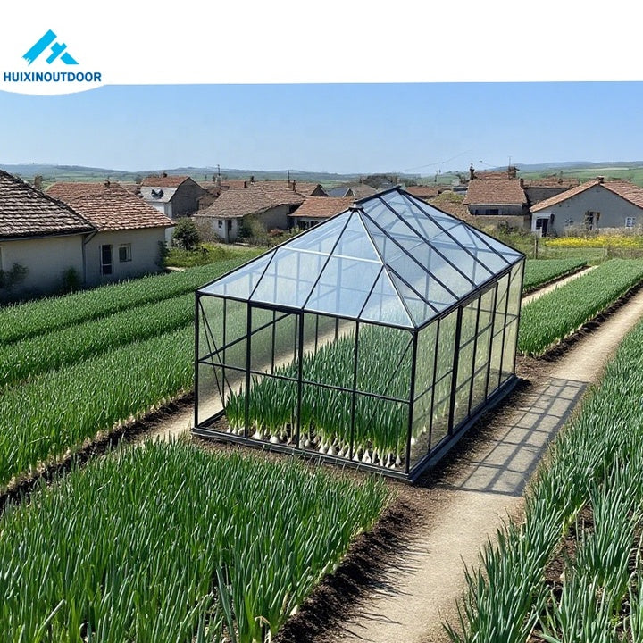 Enhanced Version Rectangular Tempered Glasshouse Resistant to Snowstorms Garden Conservatory Plant Growing Orangery Greenhouse