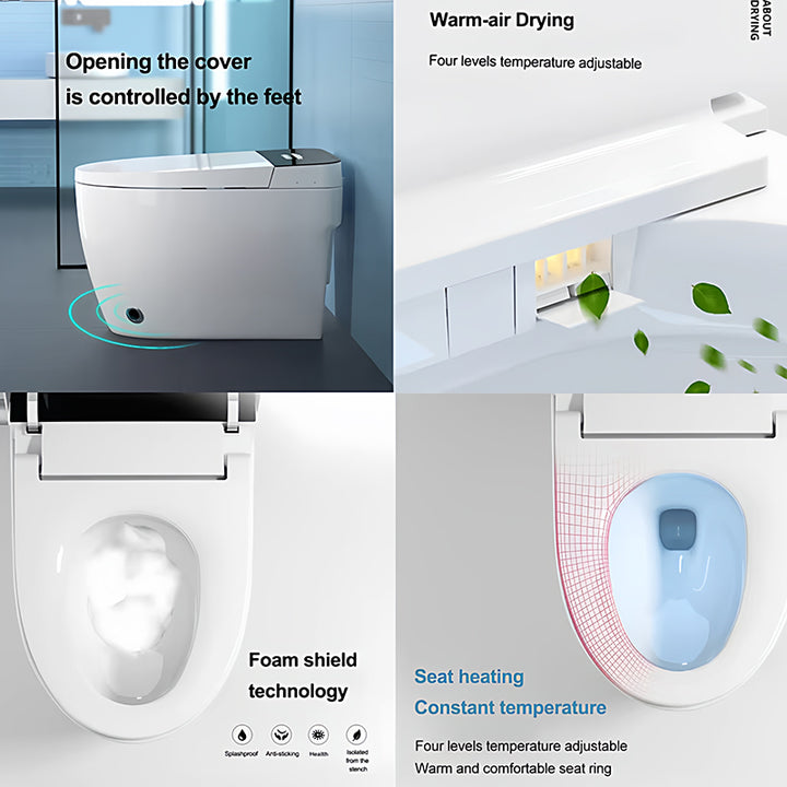 Modern Auto Sensor Flush Intelligent Bidet Wc Heating Toilet Bowl Automatic Operation Smart Bathroom Toilet With Remote Control