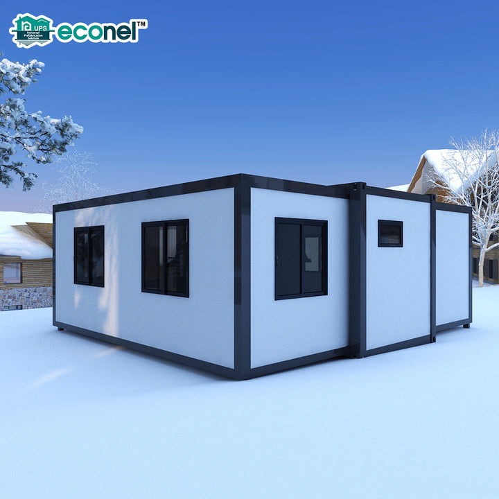 Ready-Made 5 Bedroom Modern Light Steel Folding Prefabricated Container House 40Ft & 20Ft Expandable Breathable Hotel Villa Home
