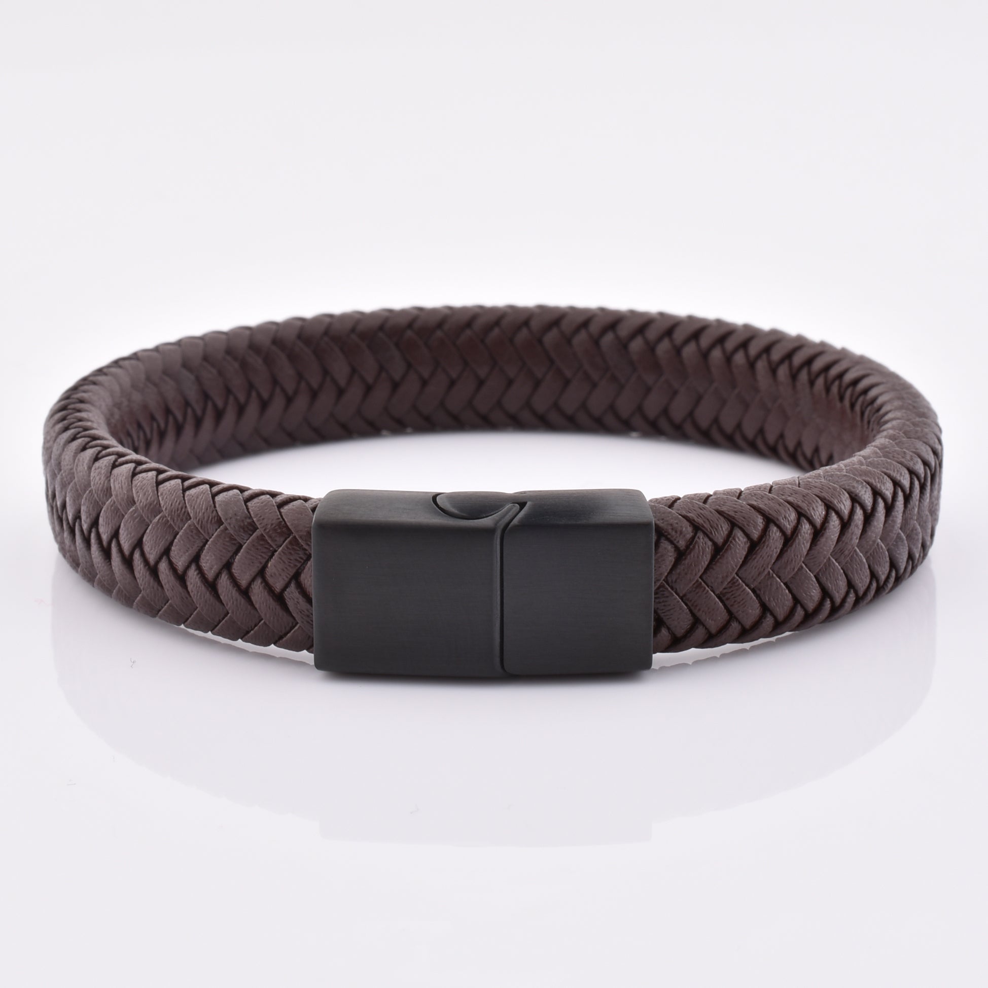 wholesale luxury mens magnetic clasp men jewelry bracelet real leather bracelet