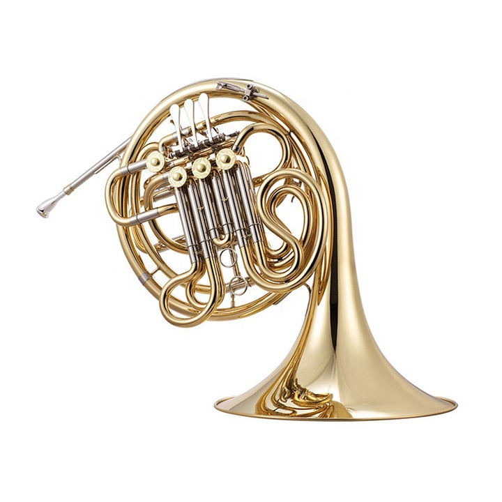 SEASOUND Factory OEM Professional French Horn JYFH940 Double Gold 4-Keys Brass 4-Keys Lacquer Finish Bb/F Trumpet Factory Direct