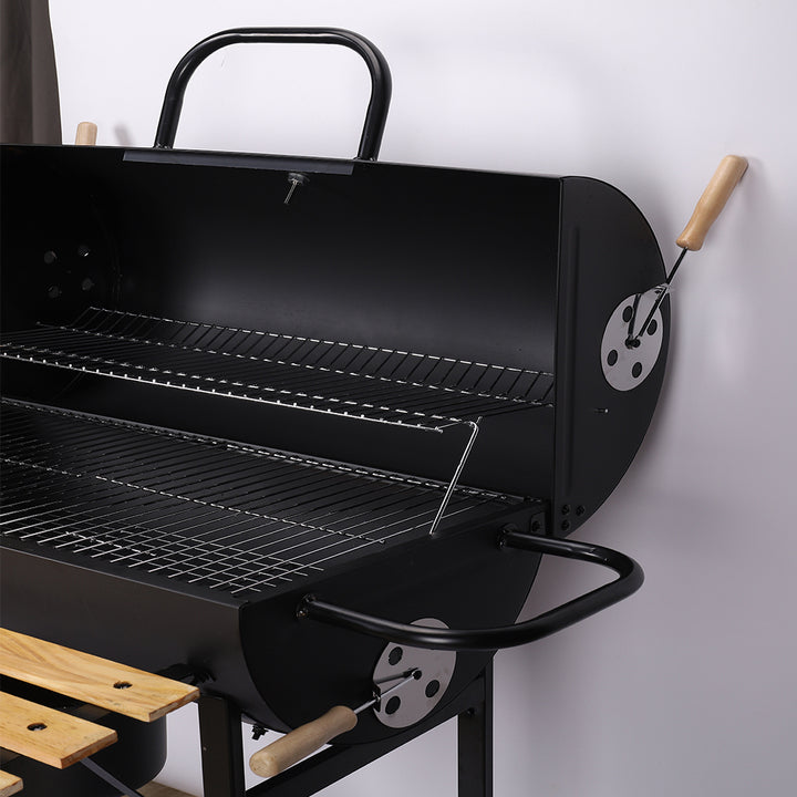 Europe Standard Smokeless Outdoor Chicken Grills Trolley Portable Wood Pellet Stove Korean Bbq Tables for Restaurant