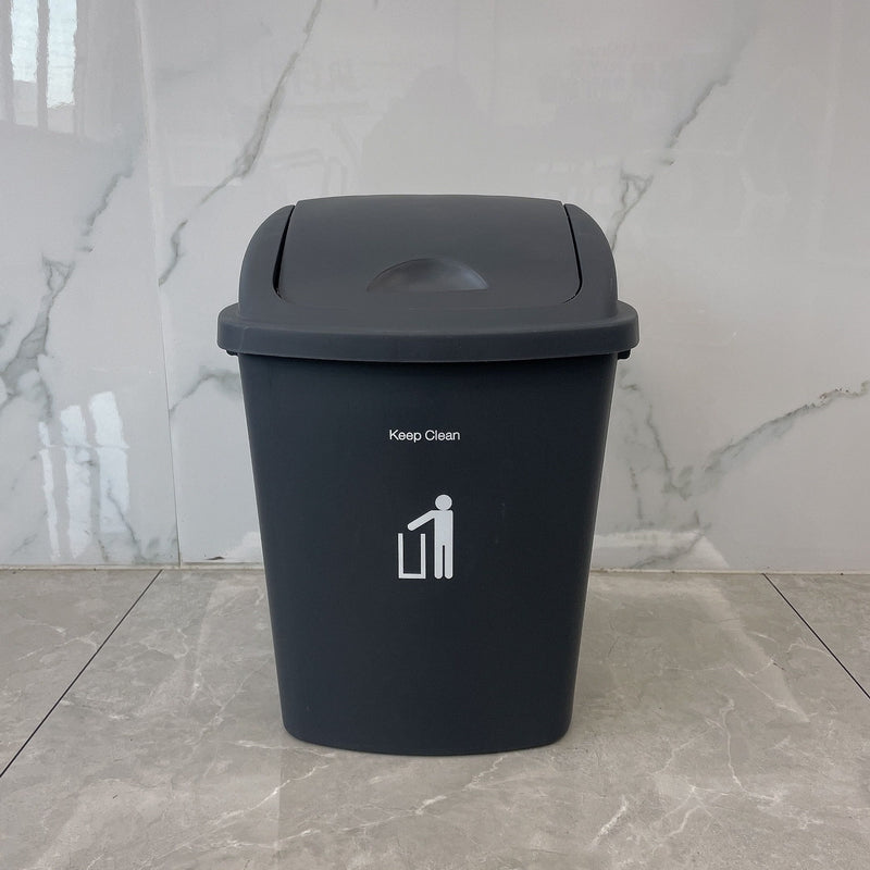 New swing top plastic dustbin trash can wastebasket