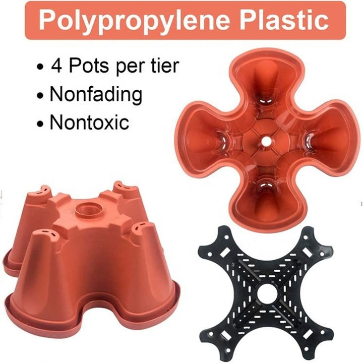 Plastic Flower Pot Vertical Tower Garden System for Vegetables