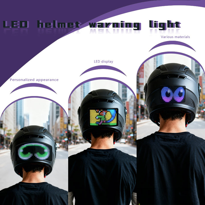 Customizable Waterproof LED Helmet Light Brightness Touch Screen App Controlled Neutral Stylish Design for Indoor/outdoor