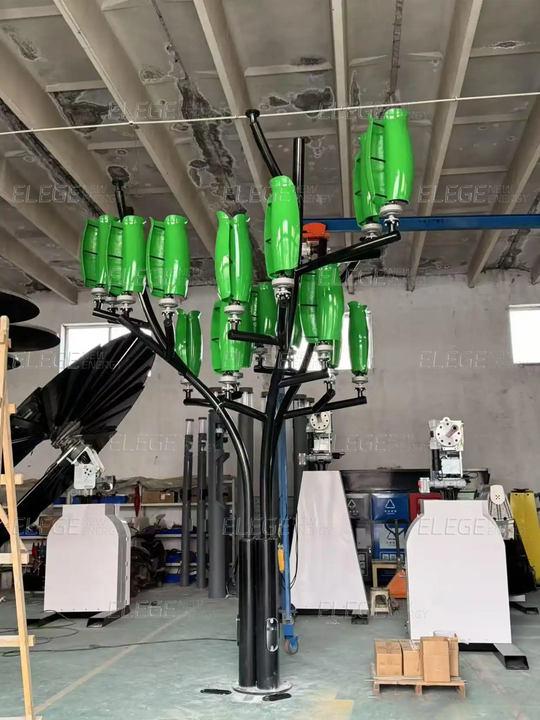 Premium 1KW Vertical Axis Wind Tree Turbine 1000W Windmill Generator 12V Output CE Certified Zero Carbon Emission Power System