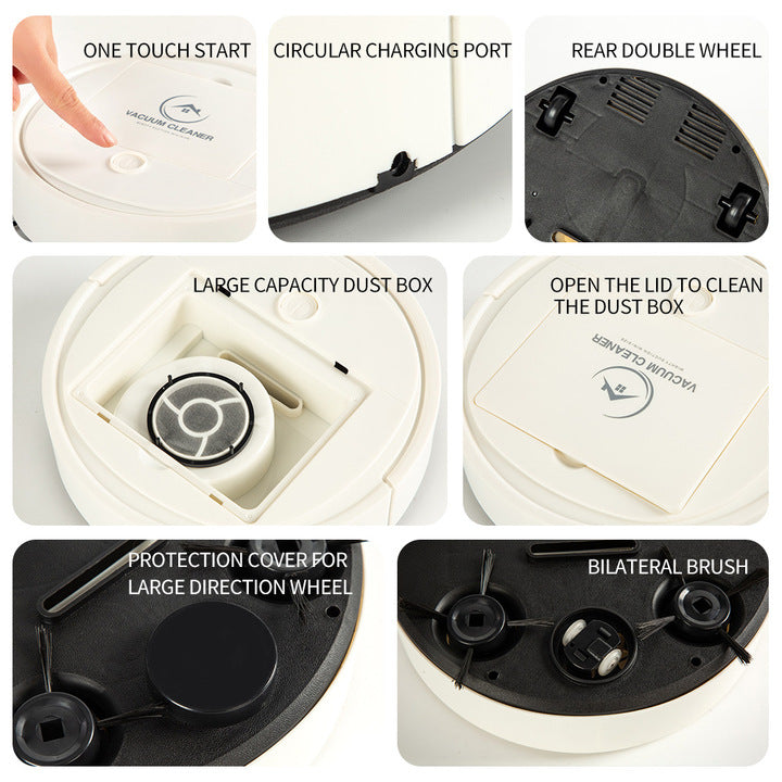 3 in 1Sweeping Sucking Mopping Robotic Vacuum Cleaning Machine Rechargeable Wireless 1800pa Robot Vacuum Cleaner for Home