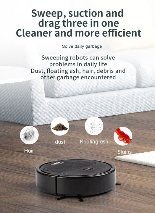 3 in 1 Sweeping Rechargeable Mopping Cordless 1500pa Home Robot Vacuum Cleaner