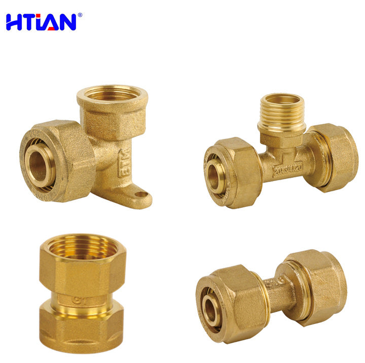 PEX Fittings Such As Three-way Elbows Joints and Various Other Accessories for PEX Pipes