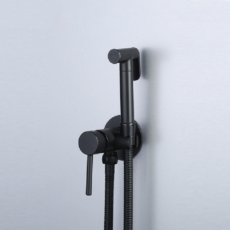 Wall Mounted Black Handheld Brass Women Shower Sprayer Bidet Toliet Spray Shattaf Set