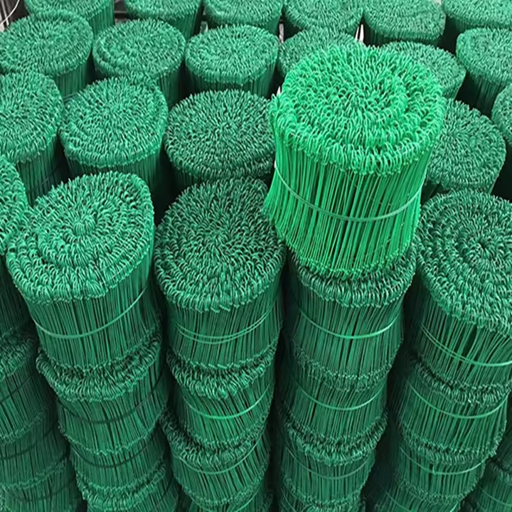 Industrial Grade PVC Coated Double Loop Rebar Wire Bar Ties Iron Plastic Material with Rebar Tie Wire Twister Tool Secure Fixing